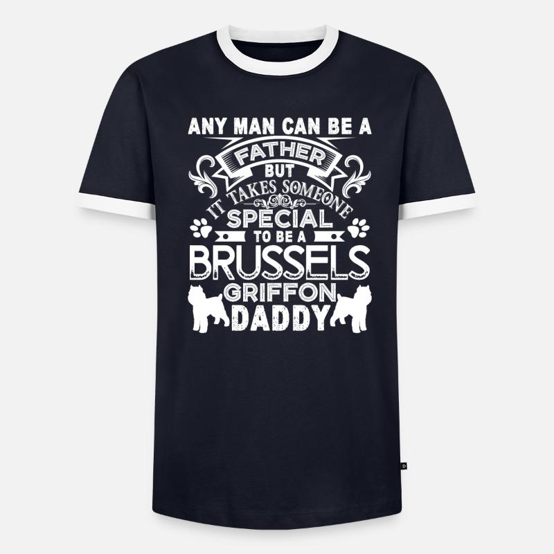 Proud Brussels Griffon Daddy Men's Ringer Shirt