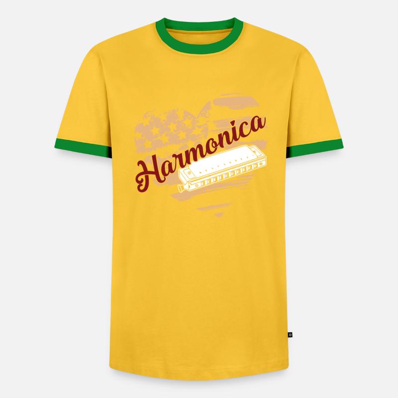 Harmonica Harmonica Flag - Men's Ringer Shirt - undefined