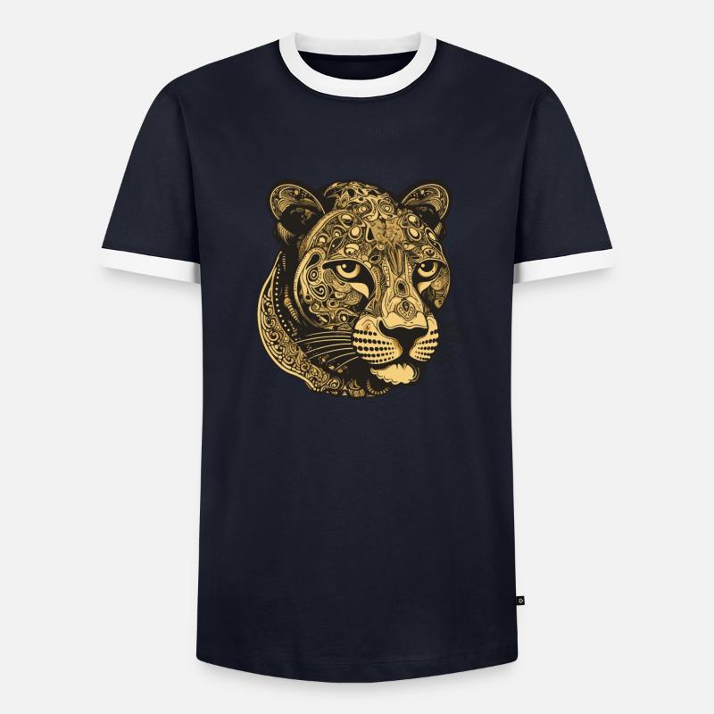 Portrait de guépard T-shirt contrasté Homme