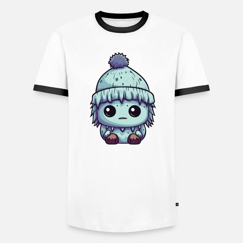 Winter Eskimo Comic Cute Men's Ringer Shirt