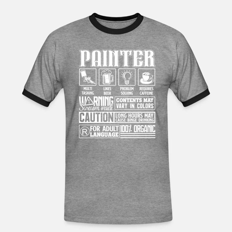 Painter Painter Solve Problems - Men's Ringer Shirt - heather grey/black