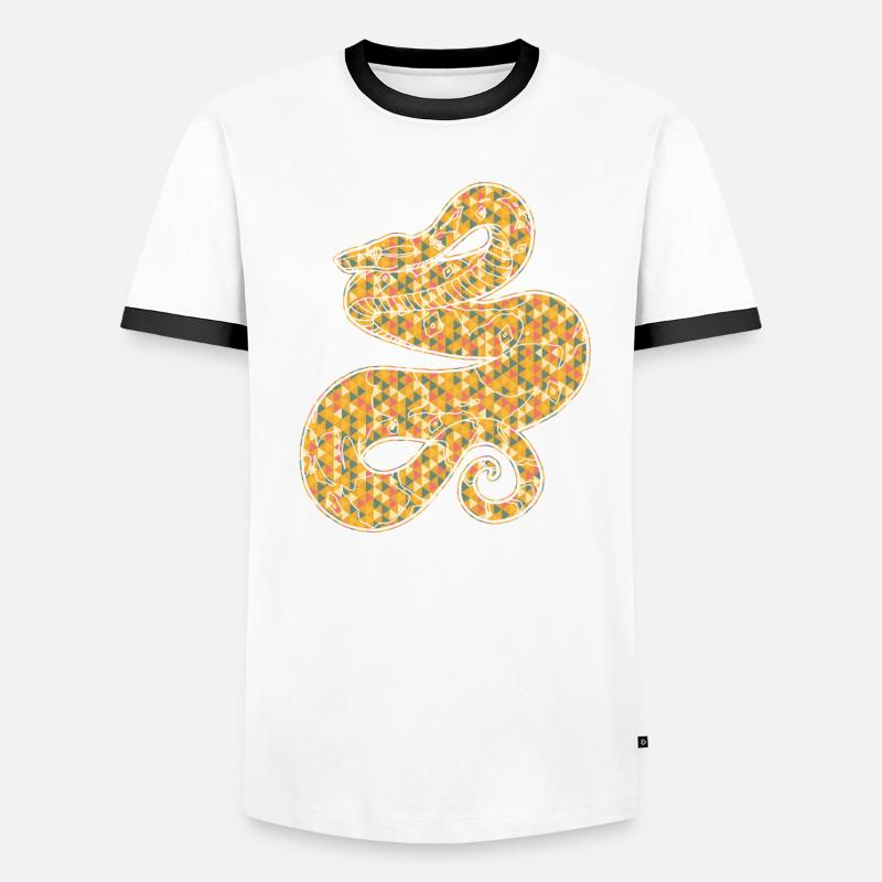 Boa Constrictor Geometric Men's Ringer Shirt