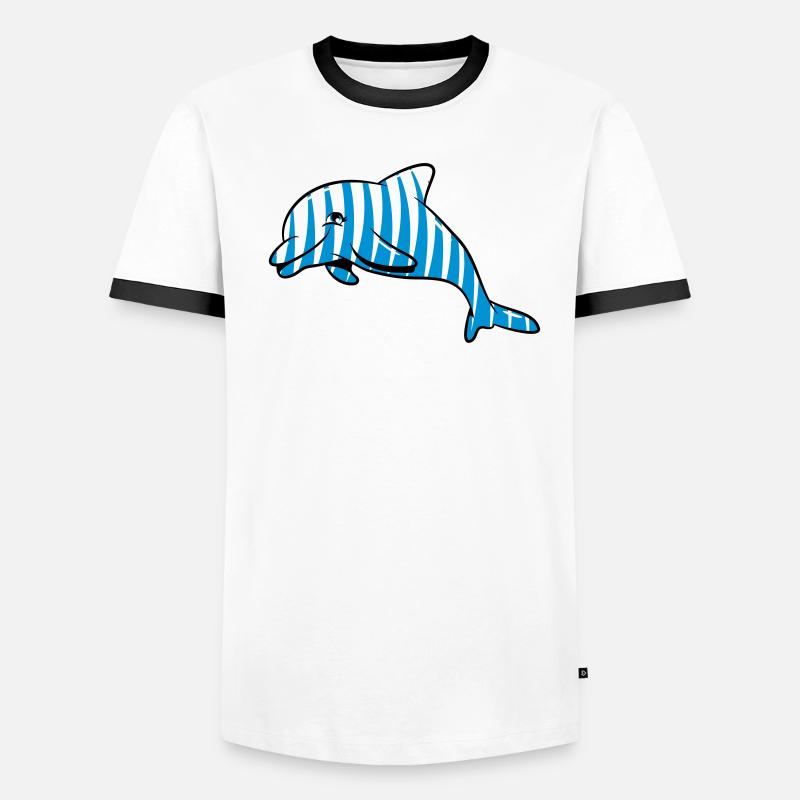 delfin conception de la mer douce T-shirt contrasté Homme