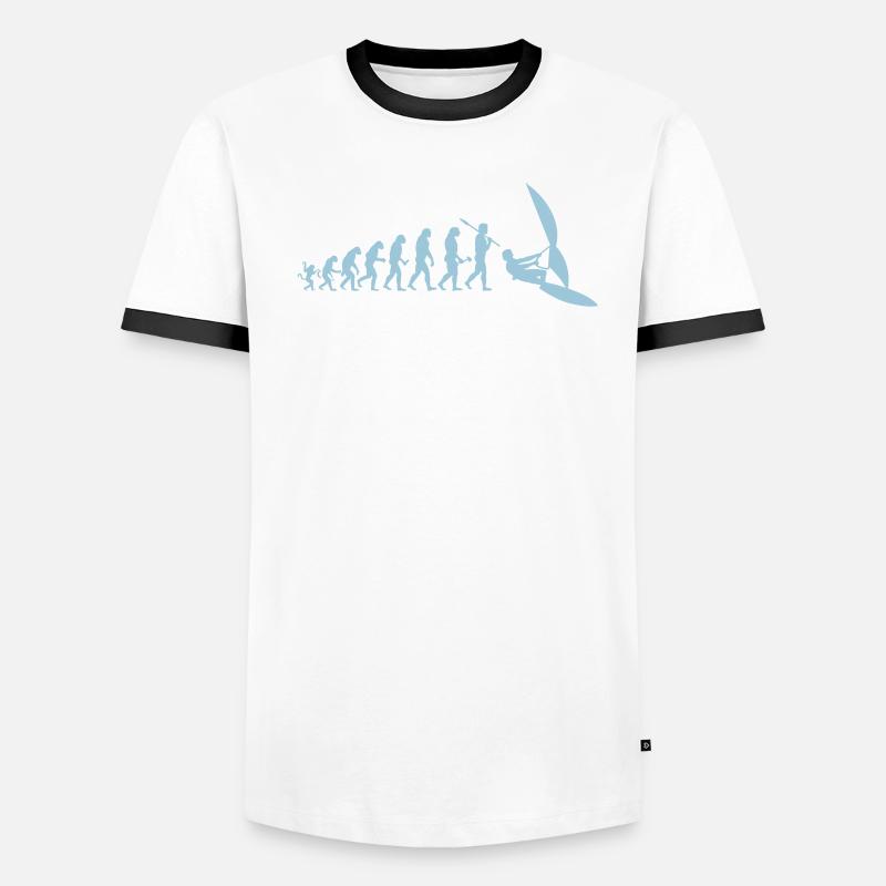 Evolution Windsurfer Silhouette Geschenk Shirt Männer Kontrast-T-Shirt