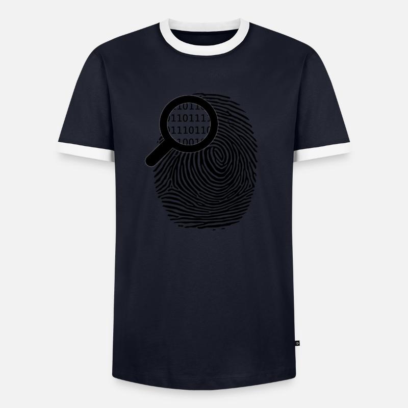 Empreinte digitale T-shirt contrasté Homme