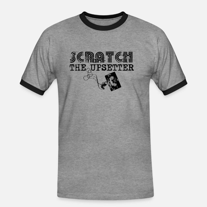 Scratch - Men's Ringer Shirt - heather grey/black