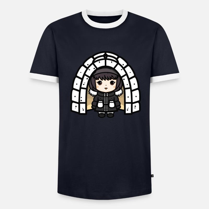 Igloo Eskimo Winter Comic Men's Ringer Shirt