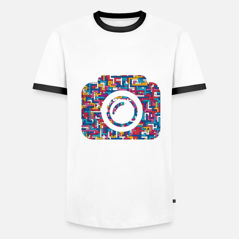 Objectif de caméra photo T-shirt contrasté Homme