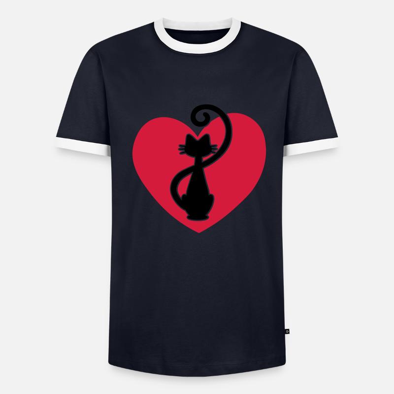 Katzendame - Dame aux chats - Dame de chat T-shirt contrasté Homme