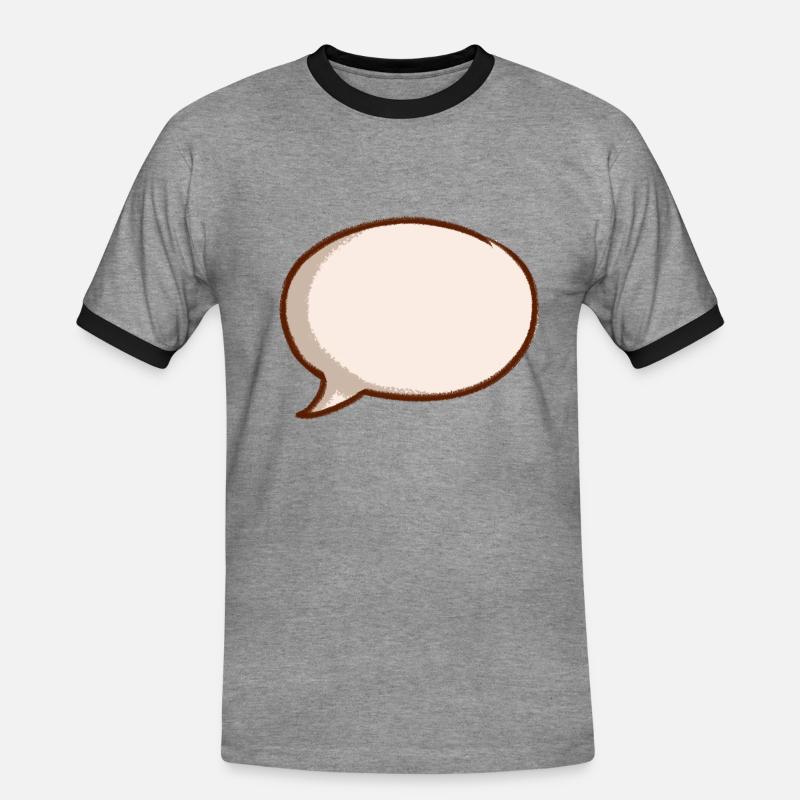 speech bubble bulle saying comment - Men's Ringer Shirt - heather grey/black