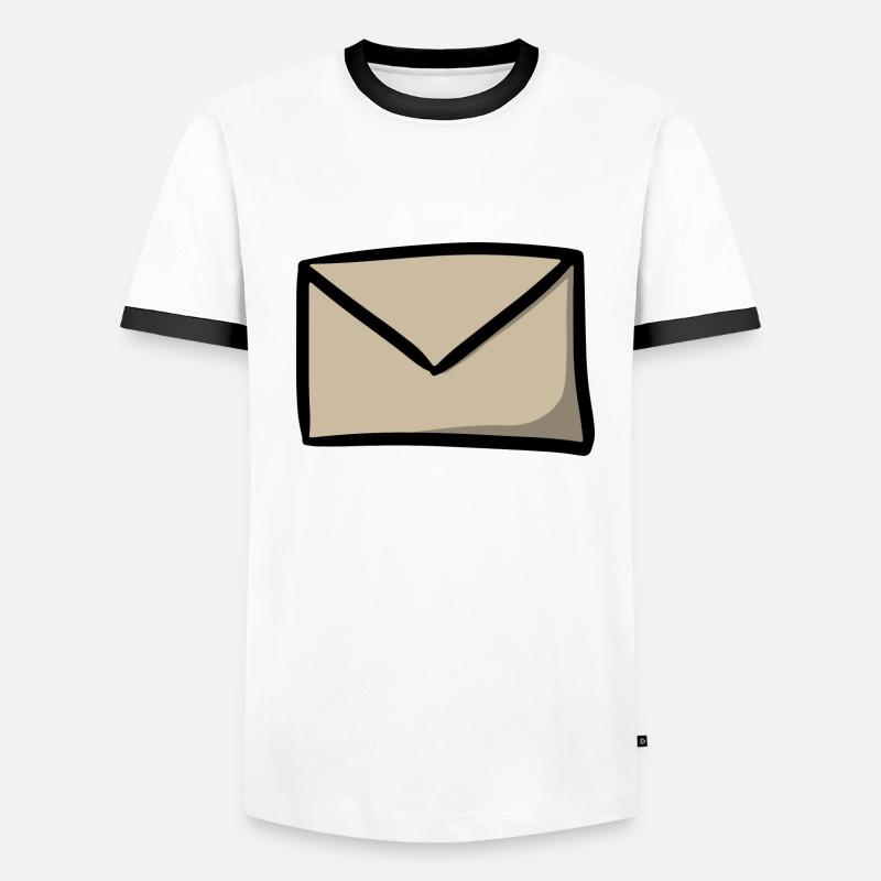 Letter Icon Message E-Mail Letter Shipment Men's Ringer Shirt