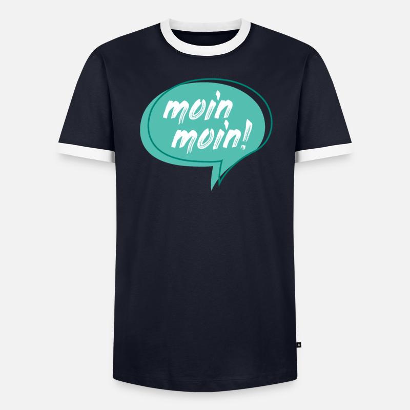 Moin Moin Männer Kontrast-T-Shirt
