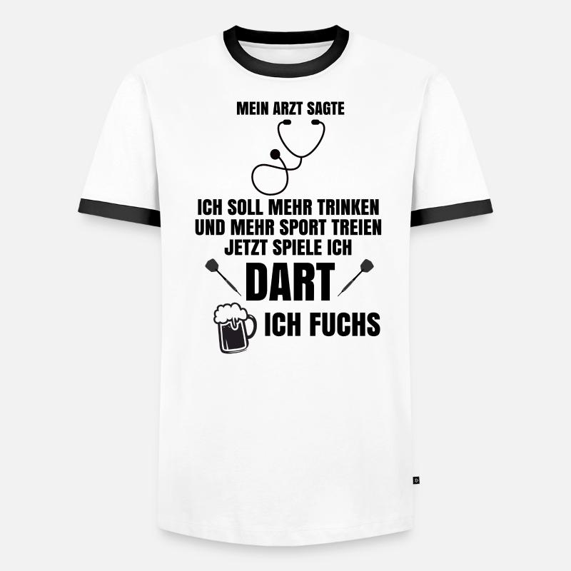 Bock auf Dart? Geschenkidee Design Männer Kontrast-T-Shirt