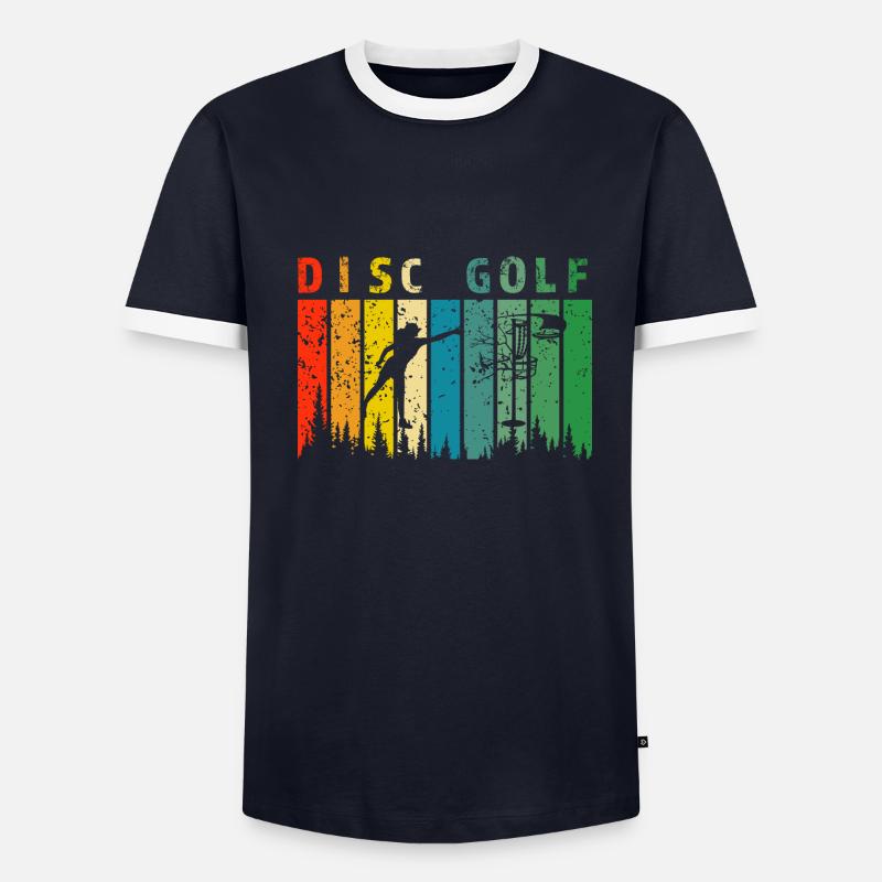Scheibengolf Retro-Design Scheibengolf Geschenk - Männer Kontrast-T-Shirt - undefined