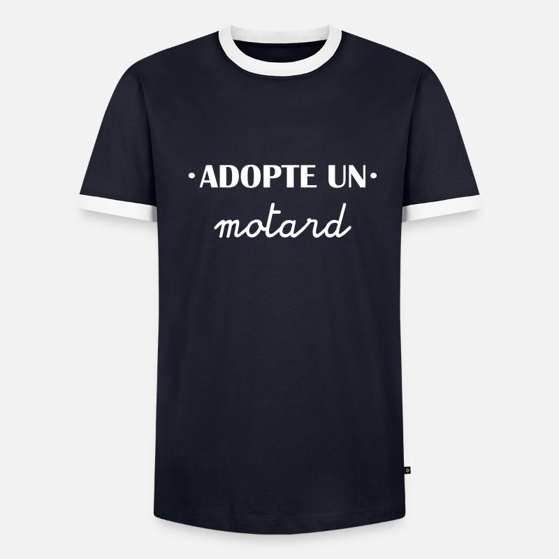 adopte un motard T-shirt contrasté Homme