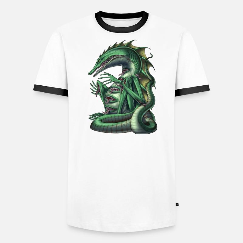 Aztec Mythology Creature Cipactli Men's Ringer Shirt