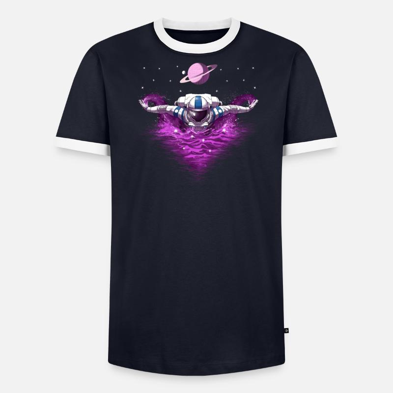 Astronaute spatial nageant T-shirt contrasté Homme