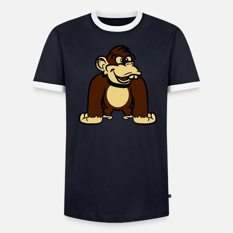 Stupide drôle de singe T-shirt contrasté Homme