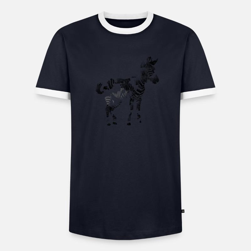 Zebra T-shirt contrasté Homme