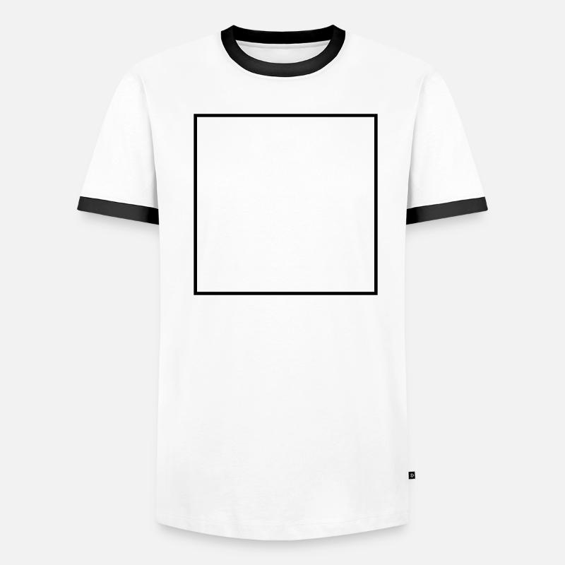 Quadrat Männer Kontrast-T-Shirt