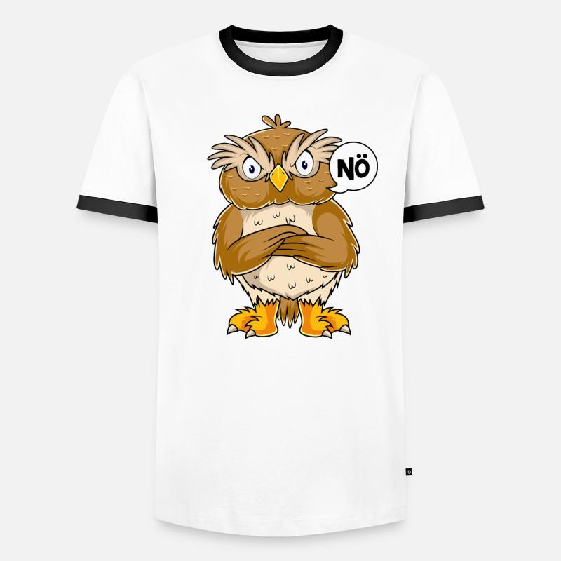 Eulen Nö Kinder Jungen Mädchen Eule Männer Kontrast-T-Shirt
