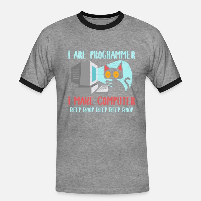 Programmierer Coder - Männer Kontrast-T-Shirt - Grau meliert/Schwarz
