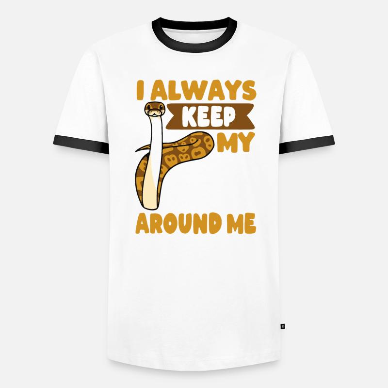 Ball Python Schlange Reptil Königspython - Männer Kontrast-T-Shirt - undefined