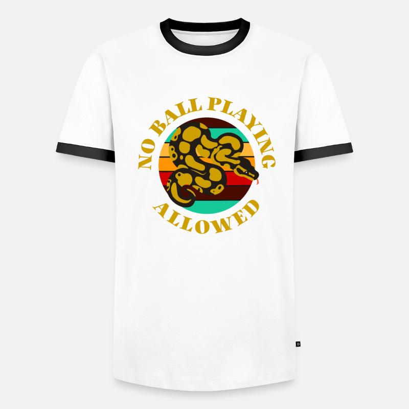 Ball Python Königspython Schlange Männer Kontrast-T-Shirt