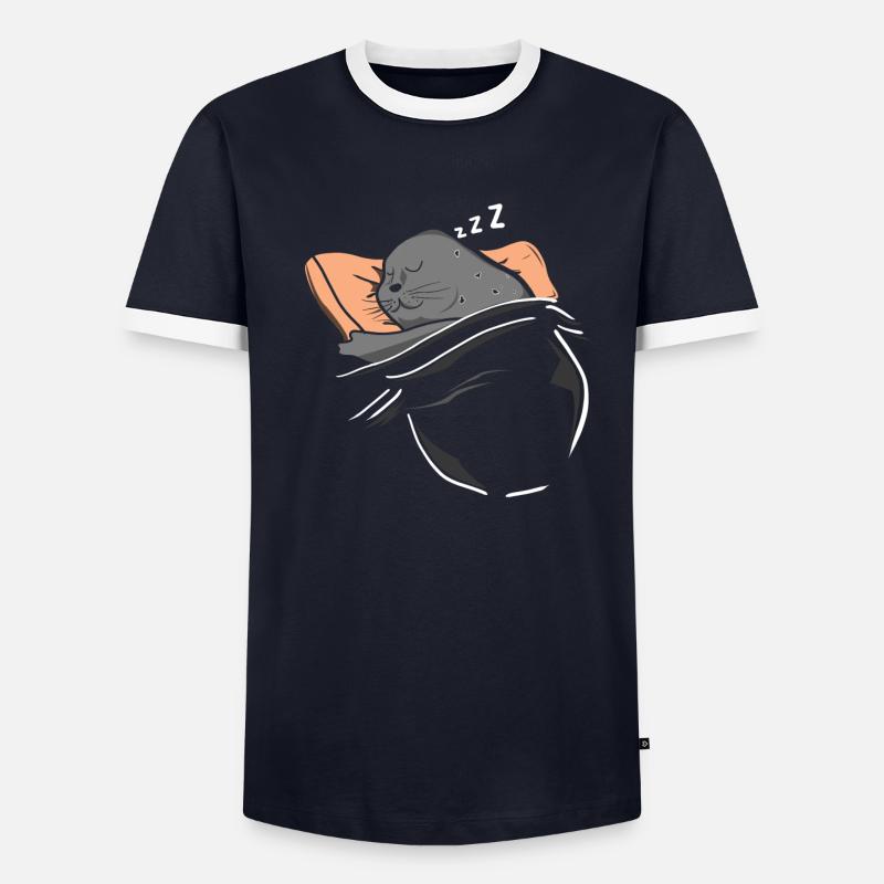 T-shirts pyjamas phoques otaries T-shirt contrasté Homme