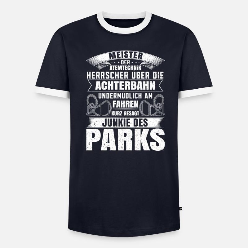 Achterbahn Freizeitpark Rollercoaster - Männer Kontrast-T-Shirt - undefined