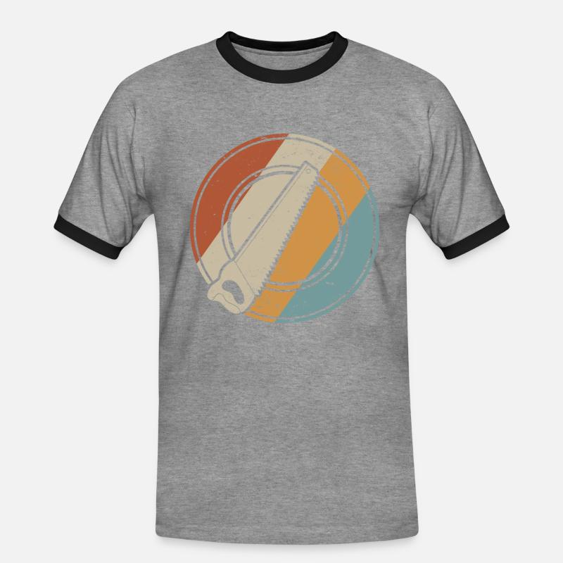 Roofer gift master roofer - Men's Ringer Shirt - heather grey/black