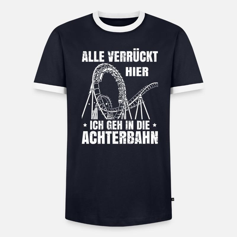 Achterbahn Freizeitpark Rollercoaster - Männer Kontrast-T-Shirt - undefined