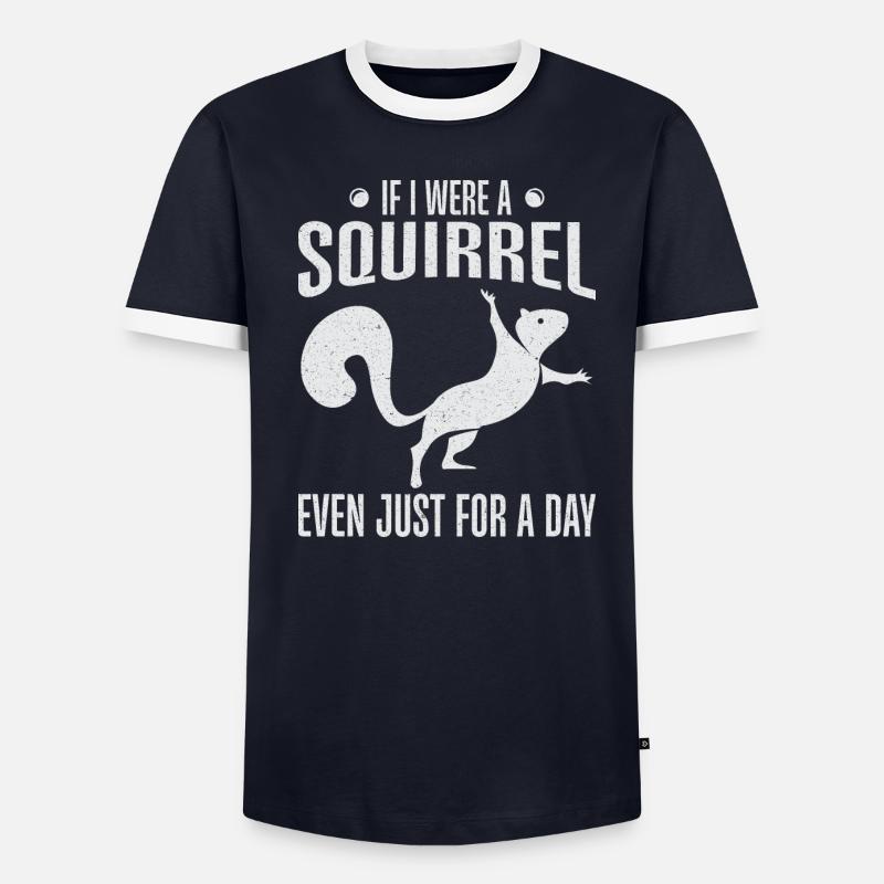 Squirrel Shadow - Männer Kontrast-T-Shirt - undefined