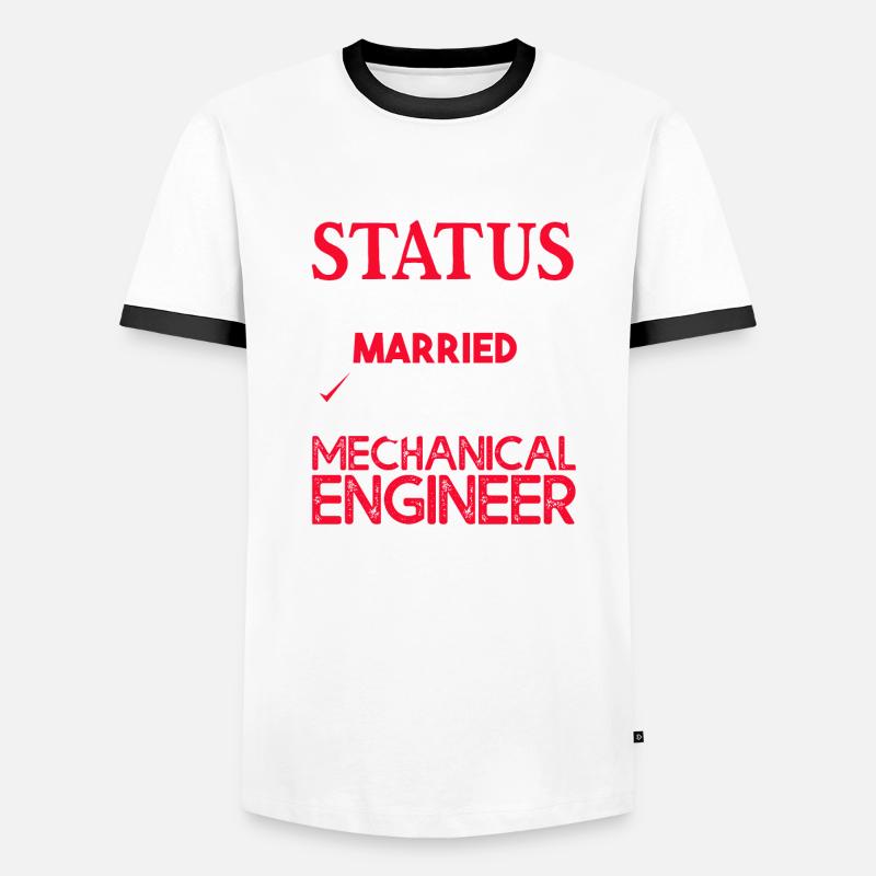 Mechanical Engineer Relationship Status Men's Ringer Shirt