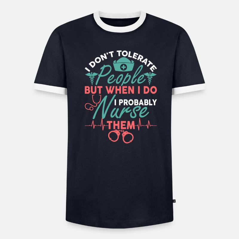 Infirmière correctionnelle en prison T-shirt contrasté Homme