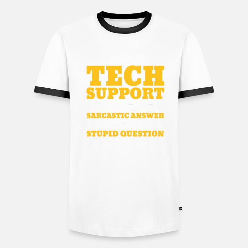 Help Desk Tech Support Männer Kontrast-T-Shirt