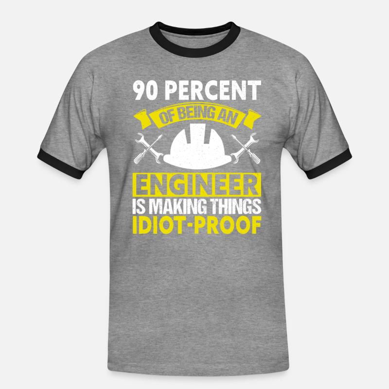 Engineering Engineer - Men's Ringer Shirt - heather grey/black