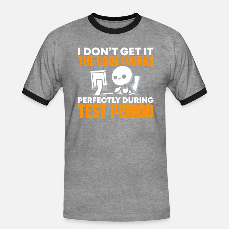 Computer Programmer Computer Programming - Men's Ringer Shirt - heather grey/black