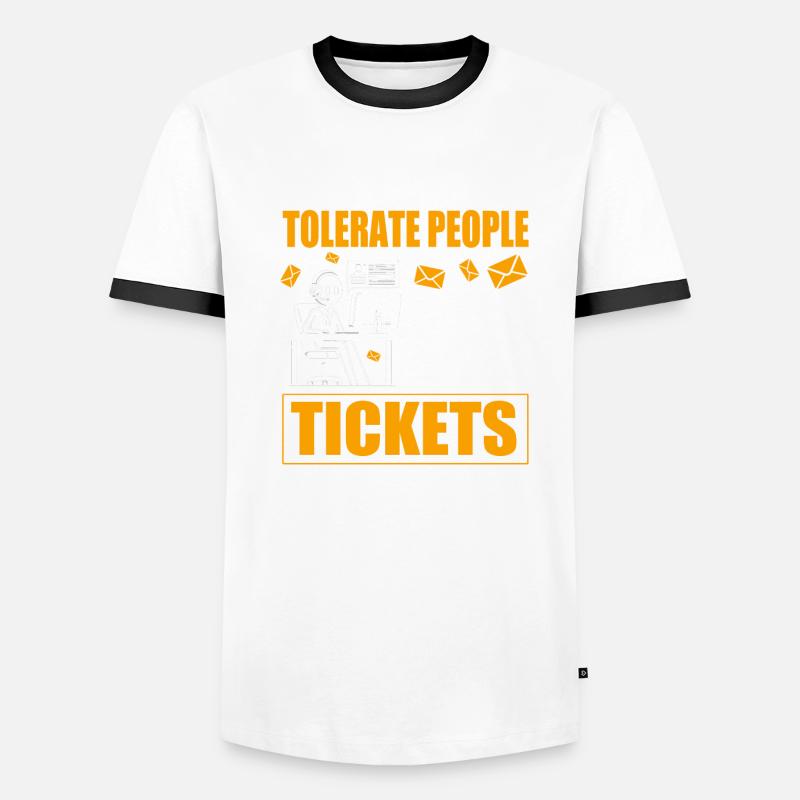Help Desk Tech Support Männer Kontrast-T-Shirt
