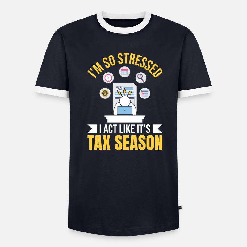Comptable CPA Préparateur de déclarations de revenus T-shirt contrasté Homme
