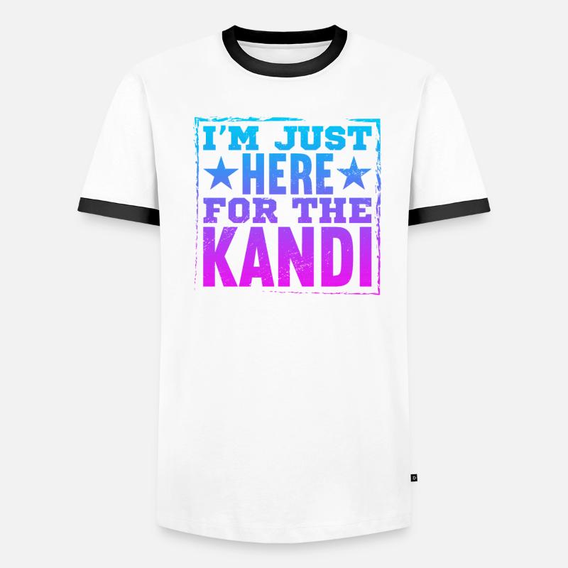 Kandi EDM Rave Männer Kontrast-T-Shirt