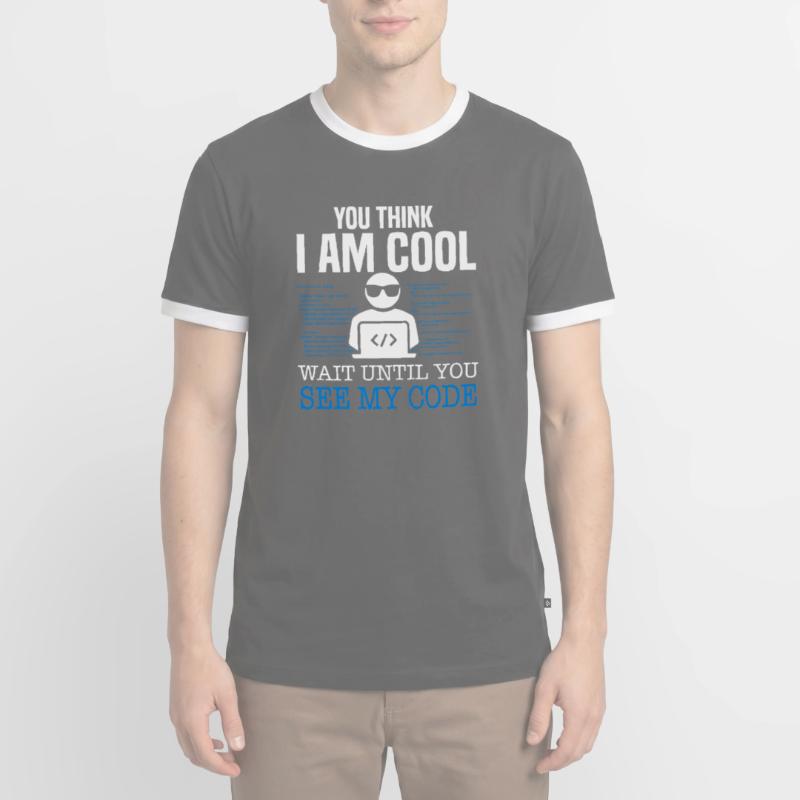 Programmeur Développeur Codage Codeur T-shirt contrasté Homme