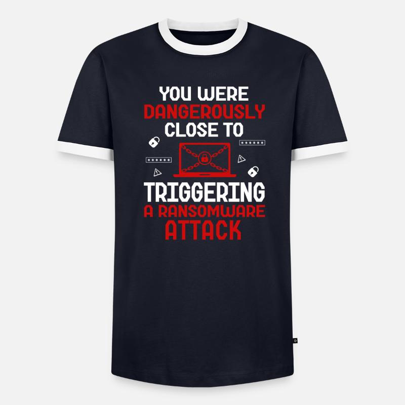 Analyste en cybersécurité Funny Cybersecurity T-shirt contrasté Homme
