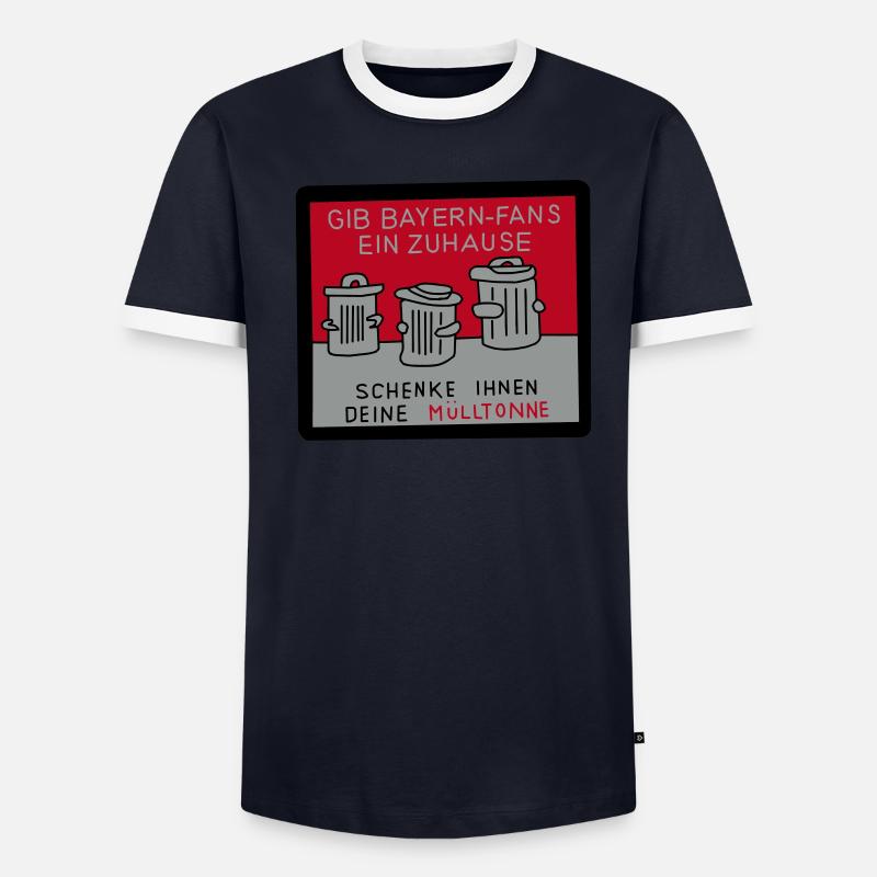 Gib Bayernfans ein Zuhause! Männer Kontrast-T-Shirt