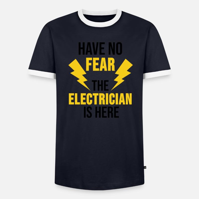 Electrician electrical engineering power pole gift Men's Ringer Shirt