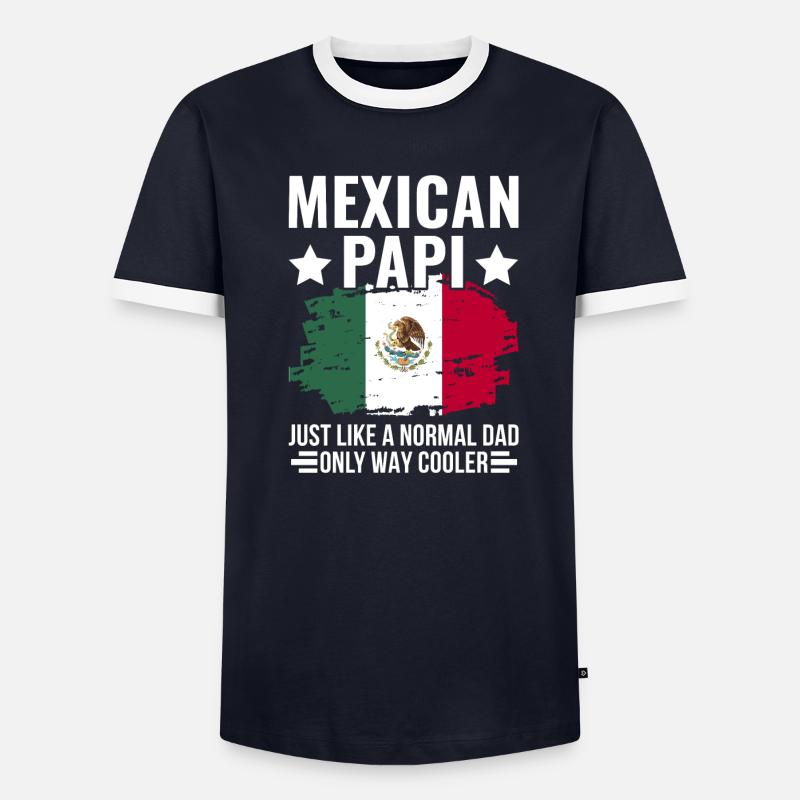 Mexikanischer Papi Dad Mexikanischer Papi Geschenk Männer Kontrast-T-Shirt
