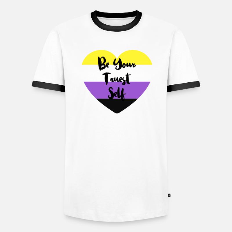 Non-binary non-binary flag LGBTQ gift Men's Ringer Shirt