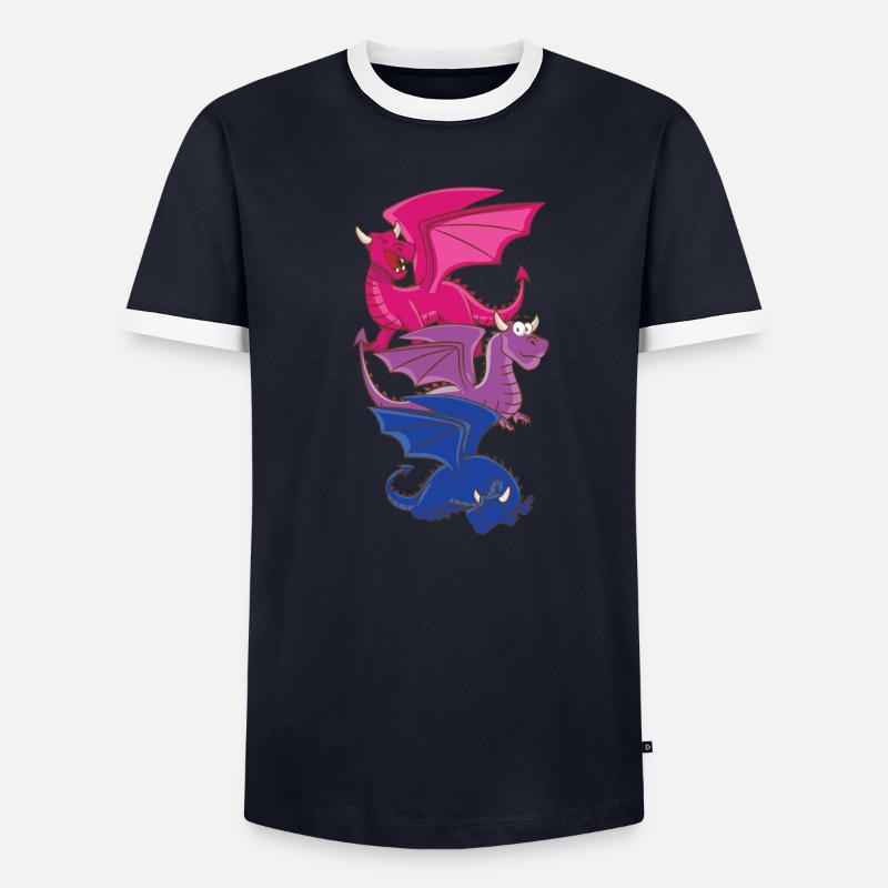 Bisexual Dragon Bisexual Men's Ringer Shirt