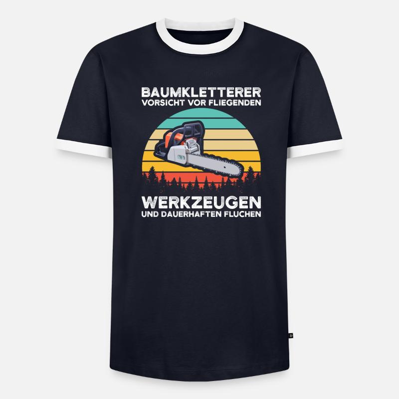 Baumkletterer Arborist Waldarbeiter Geschenk - Männer Kontrast-T-Shirt - undefined