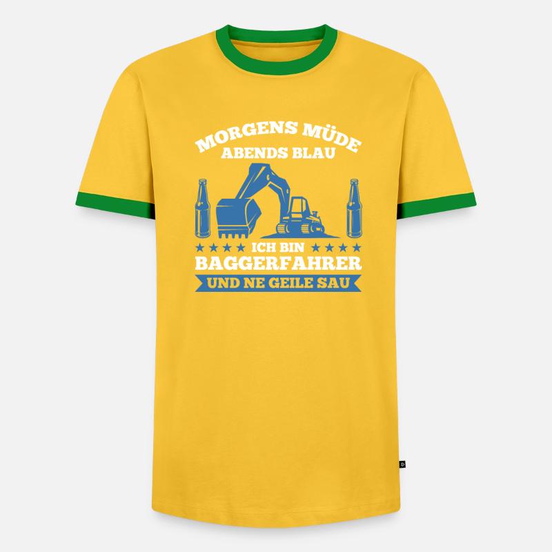 Baggerfahrer Beruf Bagger Geschenk - Männer Kontrast-T-Shirt - undefined